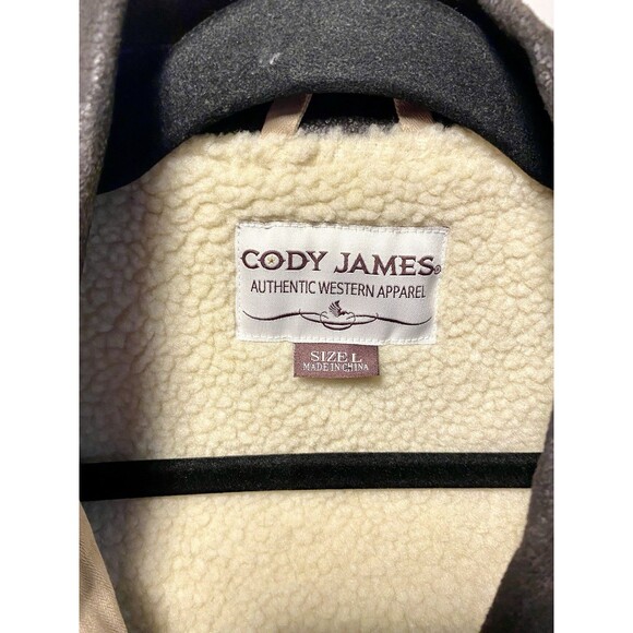 Cody James Vest Mens Size Large Tan Brown Sherpa Lined Western Cowboy Outdoors - Picture 6 of 8